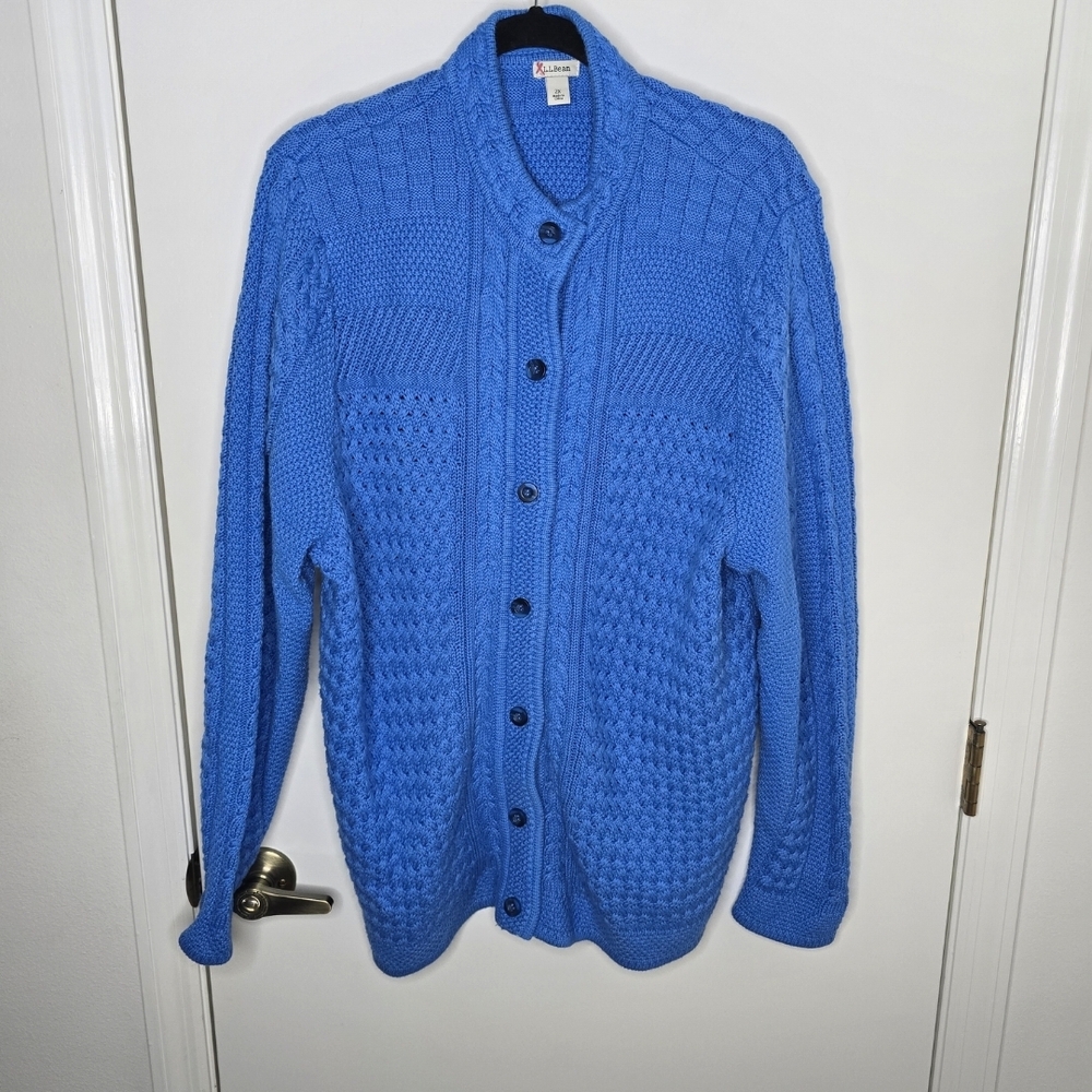 L.L. Bean Bright Blue Women's Cardigan Sweater 2X